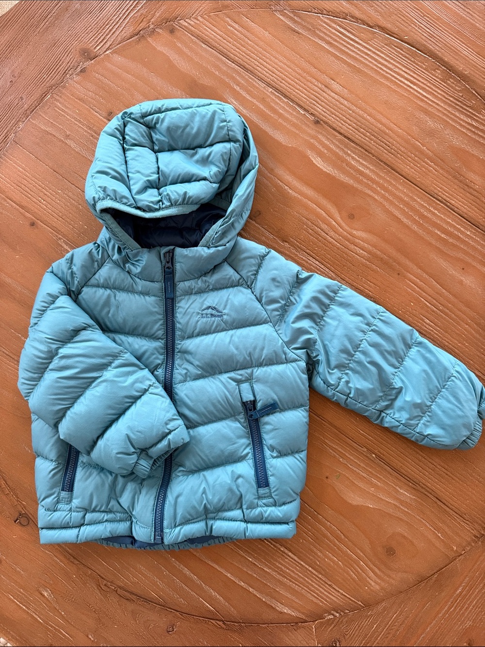 L.L. Bean Kids Hooded Puffer Jacket - Aqua